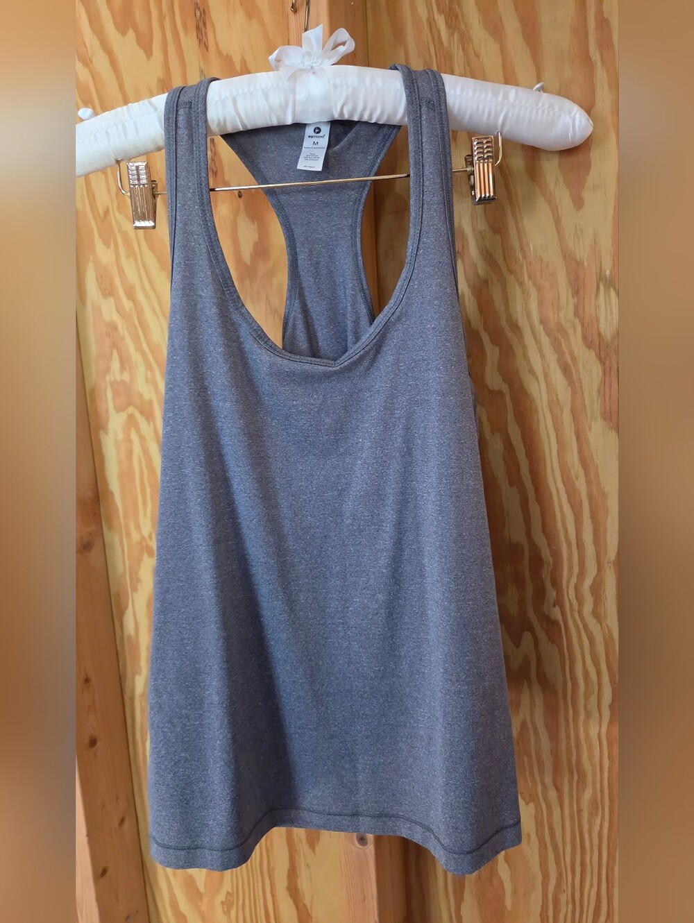90 Degree By Reflex Gray Racerback Tank Top